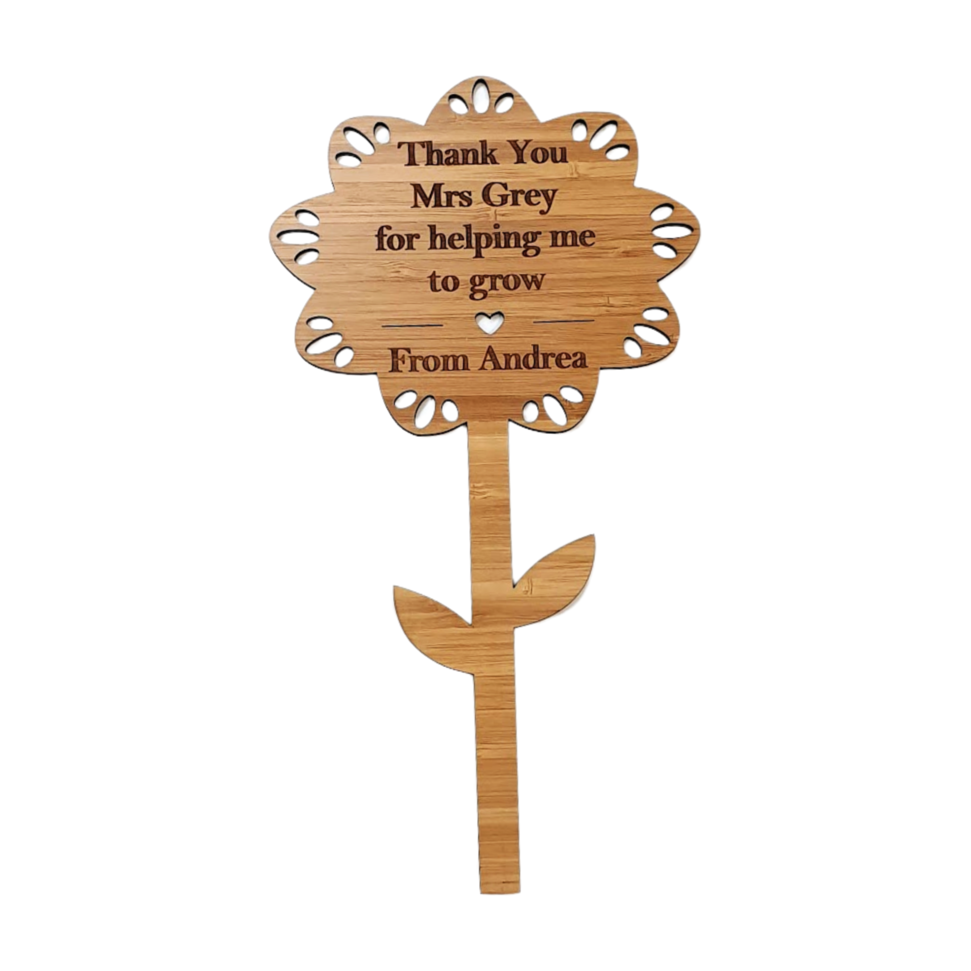 Personalised Planter Stick with Gift Tag - Free Shipping
