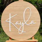 Round Name Plaque FAME-ily Art