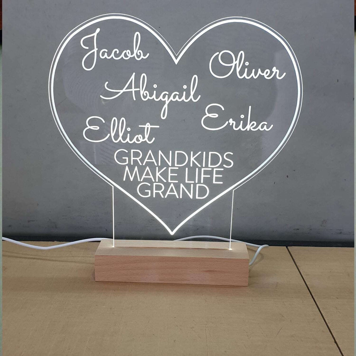 Led Heart Shape - Grandparent