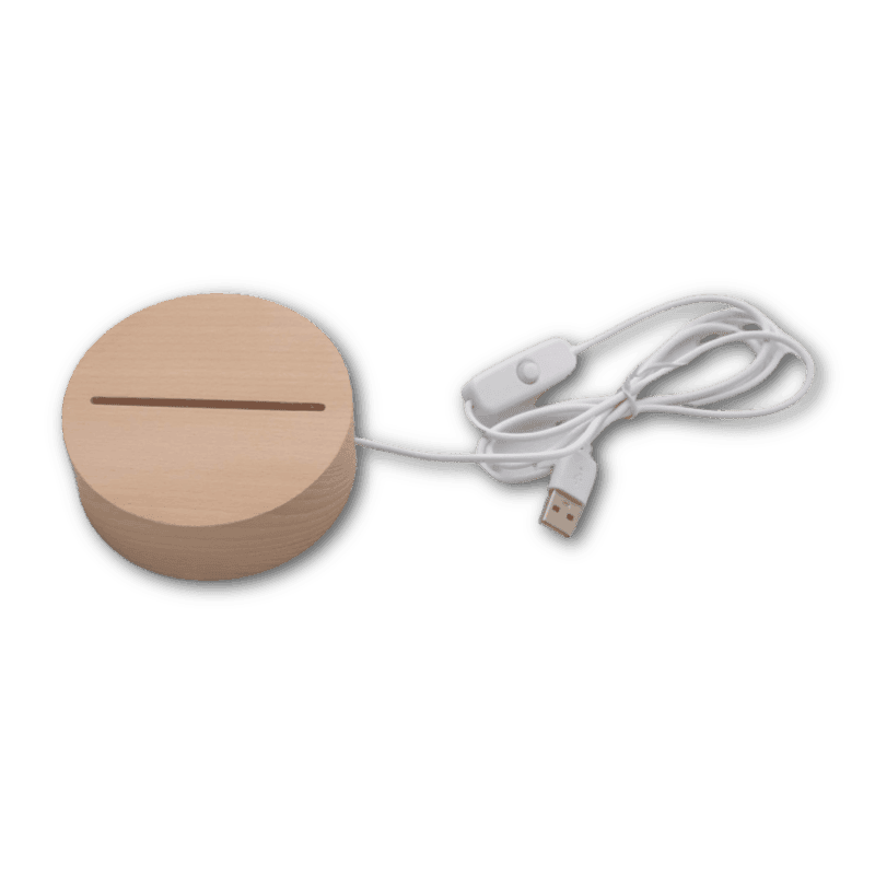 LED Light Up Wooden Round Base FAME-ily Art