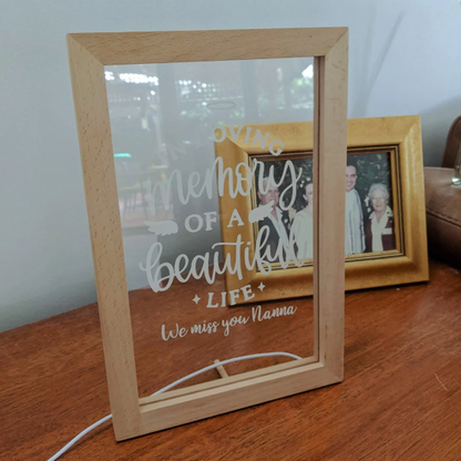 LED Frame In Loving Memory FAME-ily Art