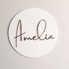Round Name Plaque FAME-ily Art