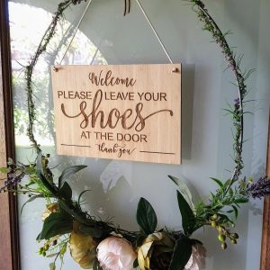 Please Leave Your Shoes At The Door Sign