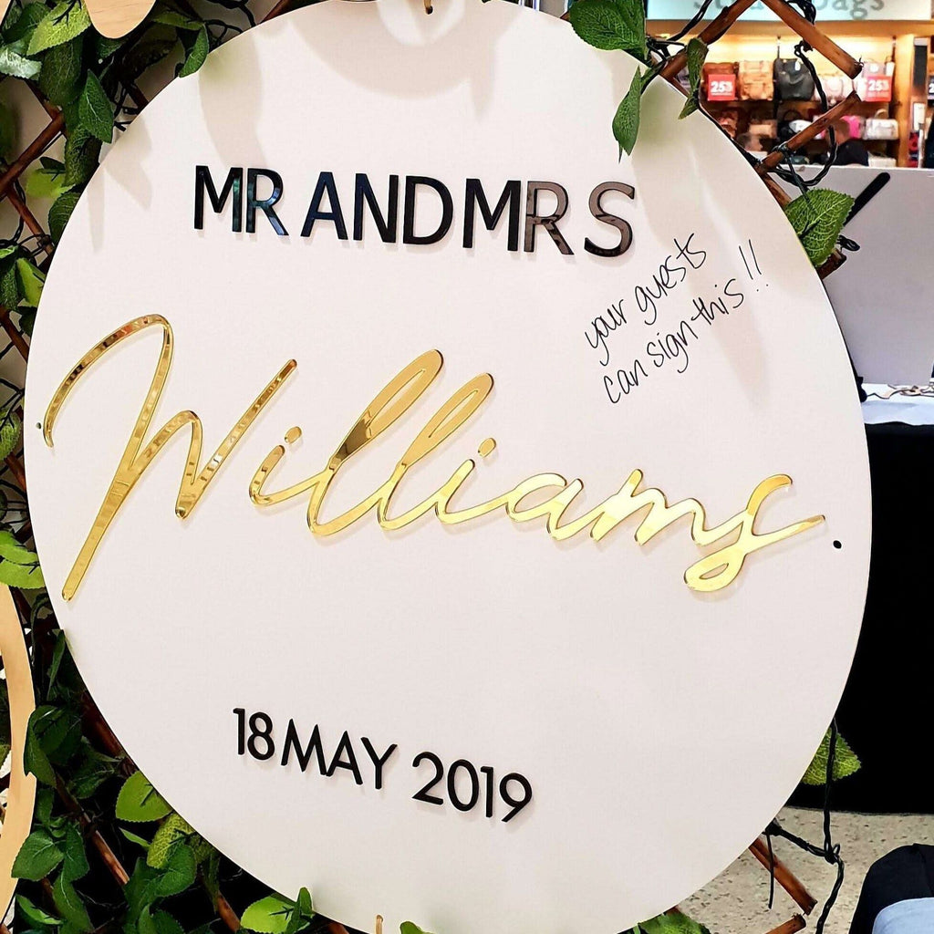 Wedding Welcome Sign & Guest Book FAME-ily Art