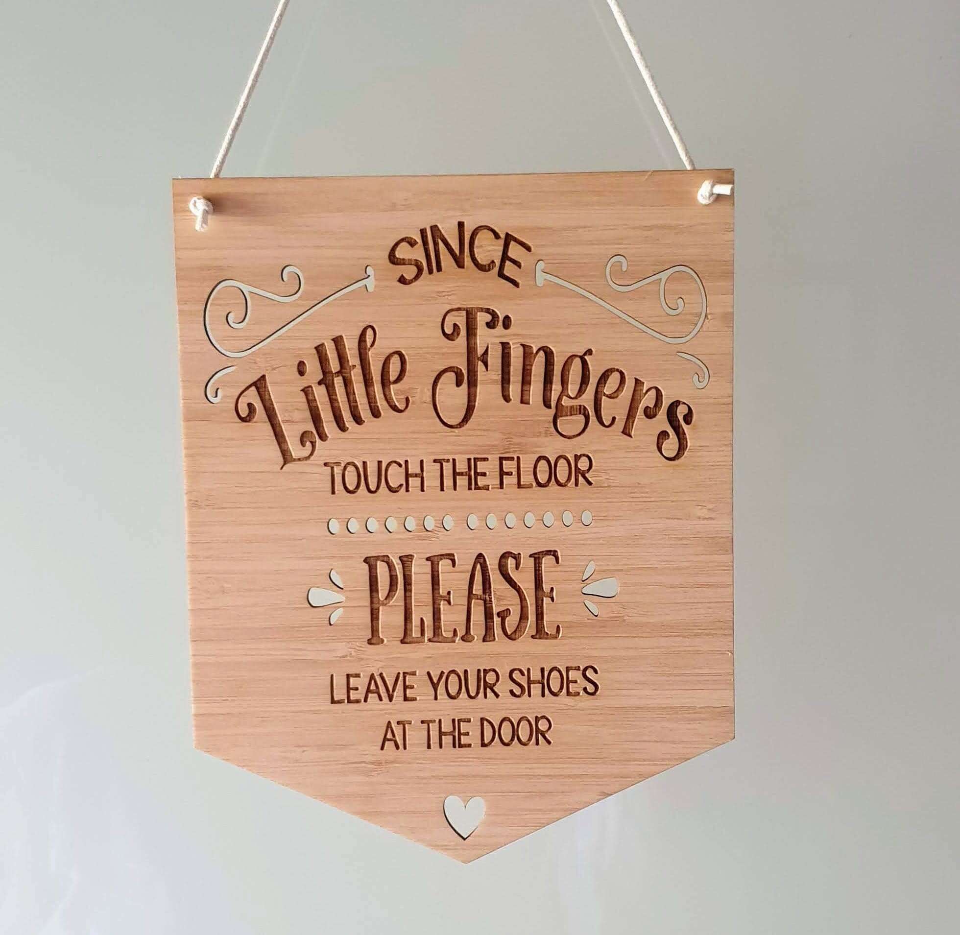 Baby Little Fingers Welcome Door Sign FAME-ily Art